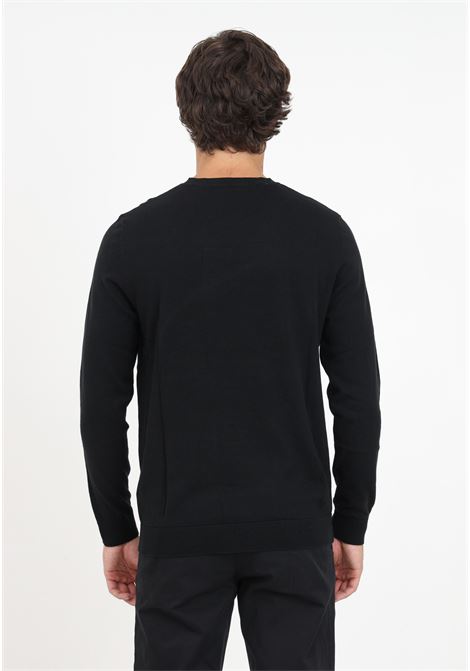 Black crew neck sweater for men SELECTED HOMME | 16074682Black